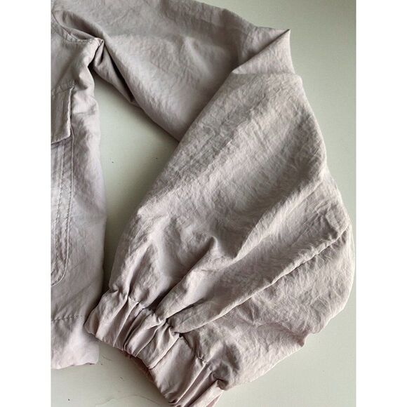 PULL & BEAR Windbreaker Full Zip Hooded Dusty Rose Jacket Women’s Sz S - Picture 4 of 15